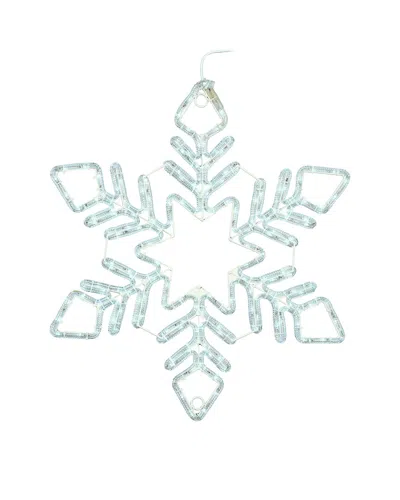 Vickerman 24in Pure White Led Star Rope Light Snowflake In Blue