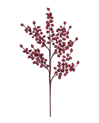 Vickerman 24in Red Crab Apple Mixed Berry Spray