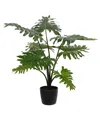 Vickerman 25" Artificial Potted Grand Philodendron Bush In No Color
