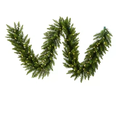 Vickerman 25' Camdon Fir Christmas Garland With 450 Warm White Led Lights In Green