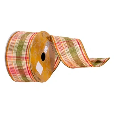 Vickerman 2.5" X 10 Yards Fall Plaid Ribbon