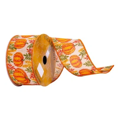 Vickerman 2.5" X 10 Yards Jute Pumpkin Ribbon