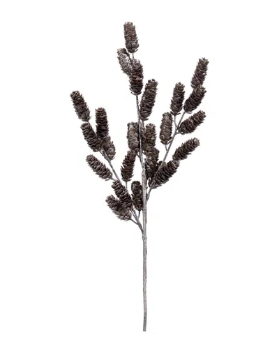 Vickerman 26in Artificial Champagne Pinecone Christmas Spray, Set Of 2 In Black