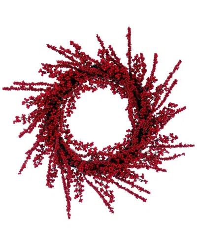 Vickerman 28in Mixed Red & Dark Red Berry Wreath