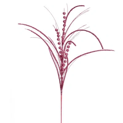 Vickerman 29" Glitter Harvest Aritificial Christmas Spray In Pink