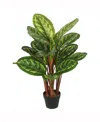 Vickerman 3' Artificial Green And Brown Peacock Plant In No Color