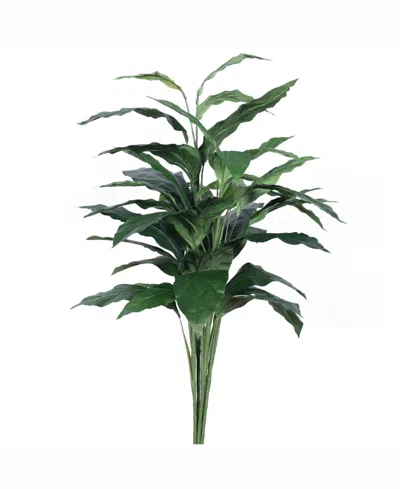 Vickerman 3' Artificial Green Spathiphyllum Plant Featuring 5 Branches With 40 Leaves In No Color
