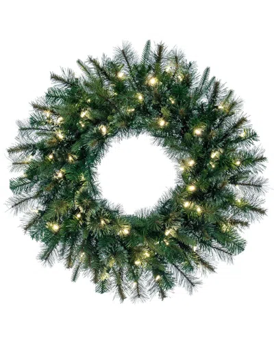 Vickerman 30in Cashmere Artificial Christmas Wreath With Warm White Dura-lit  Led Lights In Green