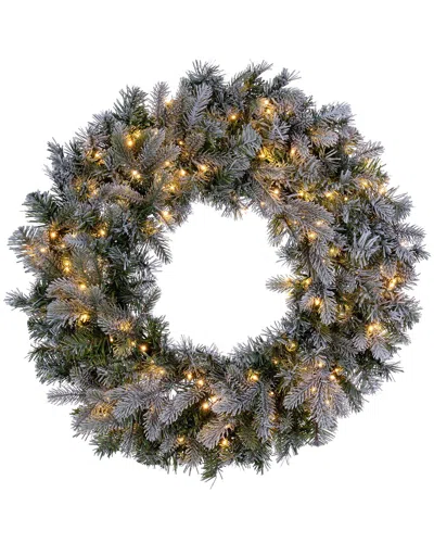 Vickerman 30in Frosted Douglas Fir Artificial Pre-lit Wreath In Green