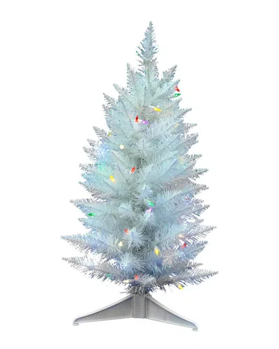 Vickerman 30in Sparkle White Spruce Pencil Artificial Christmas Tree In Blue