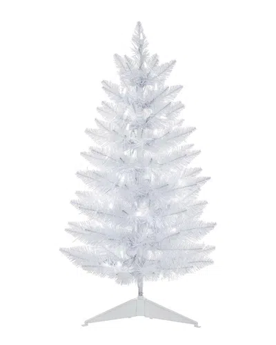 Vickerman 30in Sparkle White Spruce Pencil Artificial Christmas Tree In Silver