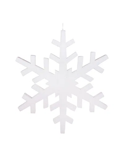 Vickerman 30in White Glitter Snowflake Christmas Ornament