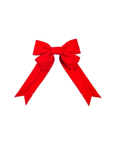 Vickerman 30in X 37.5in Red Canvas Outdoor Uv Bow