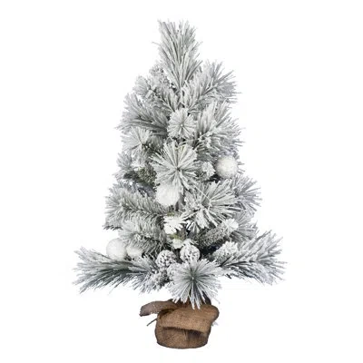 Vickerman 36'' H Green Realistic Pine Flocked/frosted Christmas Tree