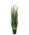 Vickerman 36" Pvc Artificial Potted Green Sheep's Grass And Plastic Grass In No Color