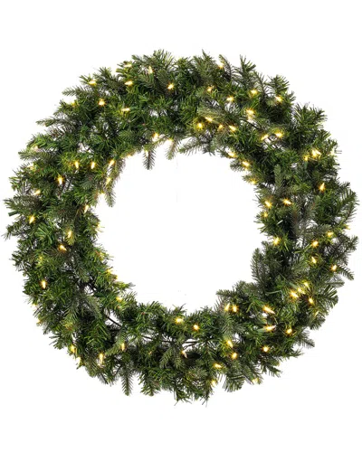Vickerman 36in Douglas Fir Artificial Pre-lit Wreath With Dura-lit Warm White  Led Mini Lights In Green