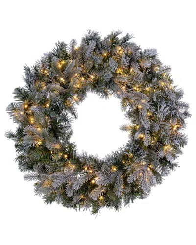 Vickerman 36in Frosted Douglas Fir Artificial Pre-lit Wreath In Green