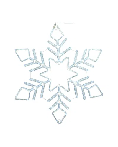 Vickerman 36in Pure White Led Diamond Rope Light Snowflake In Blue