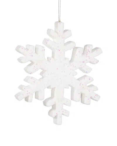 Vickerman 36in White Glitter Snowflake Christmas Ornament