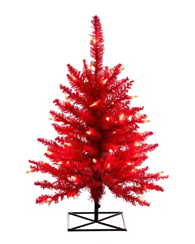 Vickerman 3ft Red Fir Artificial Christmas Tree