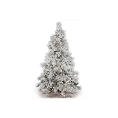 Vickerman 4 1/2 Foot Pre-lit Flocked Christmas Tree In White