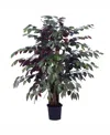 Vickerman 4' Artificial Capensia Extra Full, Comes In A Black Plastic Insertable Pot In No Color