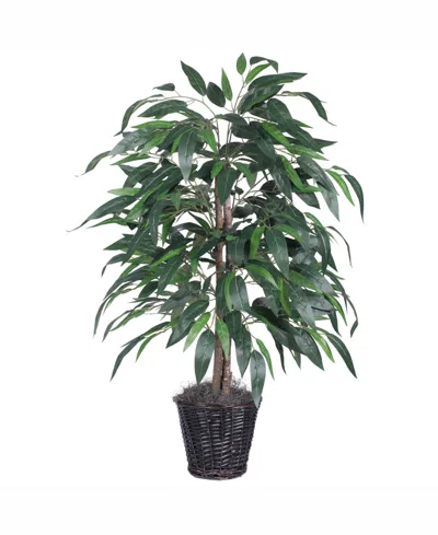 Vickerman 4' Artificial Mango Bush, Made With Real Tag Alder Trunks In No Color