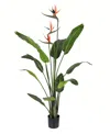 Vickerman 4' Artificial Potted Bird Of Paradise Palm Tree In Green