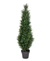 Vickerman 4' Artificial Potted Green Cedar Tree In No Color