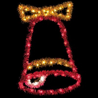 Vickerman 4' Metallic Bell Commercial Pole Decoration With 44 Led Lights In Multi