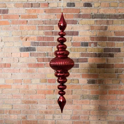 Vickerman 41" Shiny Finial Ornament In Burgundy