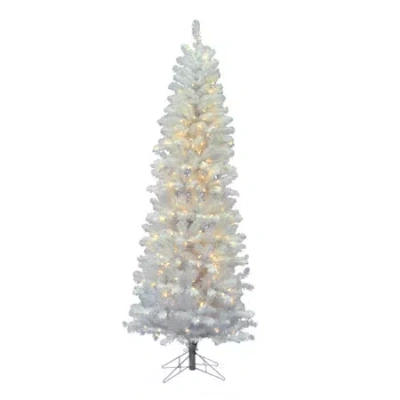 Vickerman 4.5' Prelit Sparkling White Artificial Christmas Tree