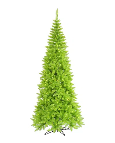 Vickerman 4.5ft Lime Fir Slim Artificial Christmas Tree, Lime Dura-lit Led Lights