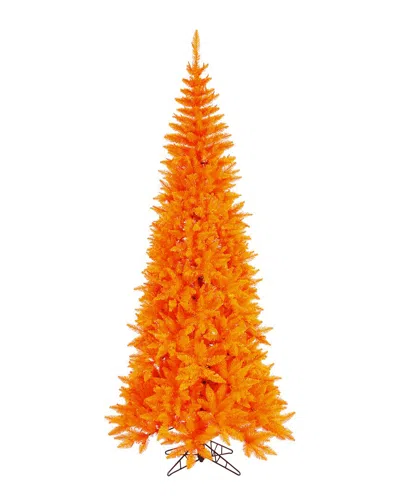 Vickerman 4.5ft Orange Fir Slim Artificial Christmas Tree