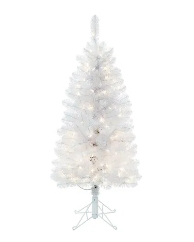 Vickerman 4.5ft White Salem Pencil Pine Artificial Christmas Tree