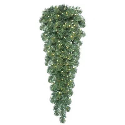 Vickerman 48" Oregon Fir Christmas Teardrop With 100 Warm White Led Lights" In Green