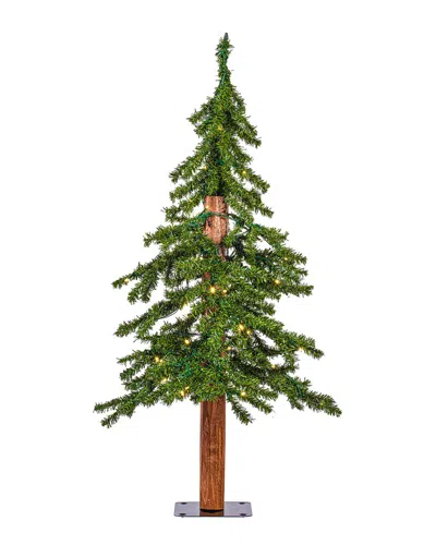 Vickerman 4ft Natural Alpine Artificial Pre-lit Christmas Tree In Green