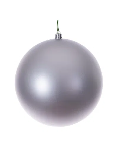 Vickerman Set Of 4 Indoor/outdoor 6in Silver Matte Seamless Ornaments