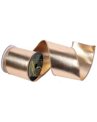 Vickerman 4in X 10-yard Gold Foil Ribbon