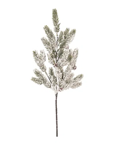 Vickerman 4pc Set 19.5in Snowy Glitter Artificial Pinecone Fir Sprays In Silver