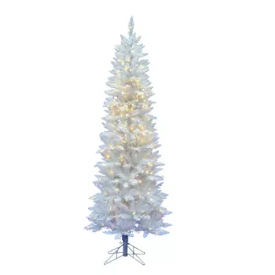 Vickerman 5' Sparkle White Spruce Pencil Artificial Christmas Tree