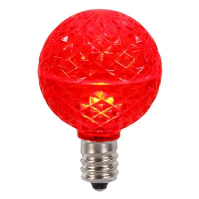 Vickerman 5 Watt, G50 Led, Dimmable Light Bulb, E17/intermediate Base In Red