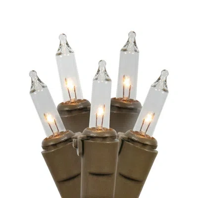 Vickerman 50 Clear Mini-lights On Brown Wire, 23' Christmas Light Strand