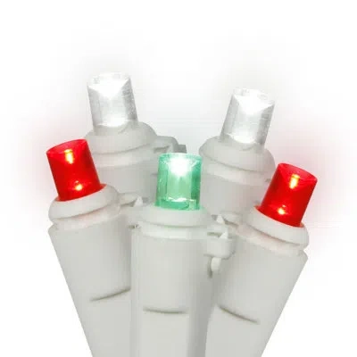 Vickerman 50 Light Led Light Set In Red,white,green