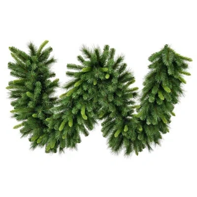 Vickerman 50' X 14" Bangor Mixed Pine Unlit Artificial Christmas Garland. In Green