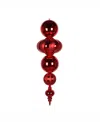 Vickerman 54" Red Shiny/matte Finial Christmas Ornament