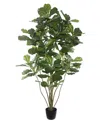 Vickerman 6' Artificial Green Potted Fiddle Tree In No Color