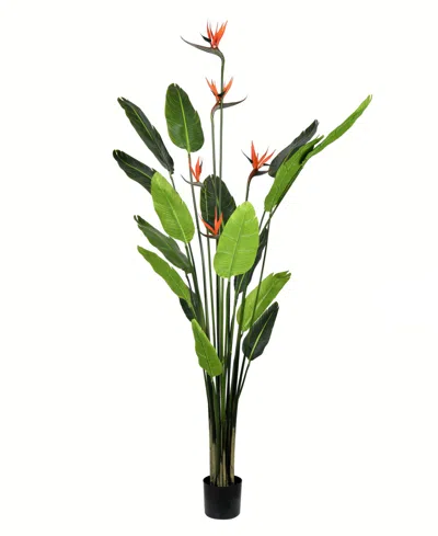 Vickerman 6' Artificial Potted Bird Of Paradise Palm Tree In Green