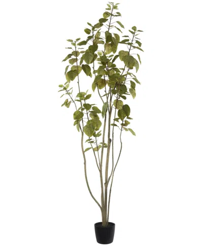 Vickerman 6' Artificial Potted Cotinus Coggygria Tree In No Color