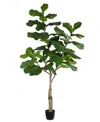 Vickerman 6' Artificial Potted Fiddle Tree In No Color